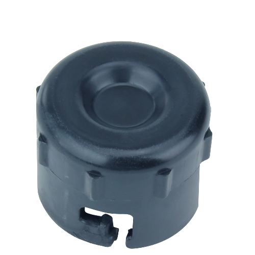 Black durable engine oil drain cap designed for John Deere equipment in automotive and mechanic tool collections under $50