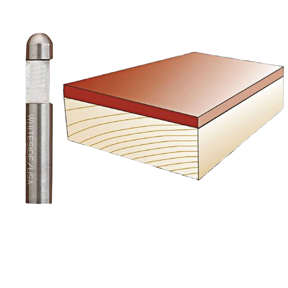 Solid carbide flush trim bit with bearing for precise laminate trimming in home improvement and tool accessories collections