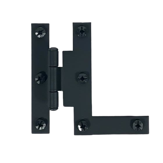 Matte black offset cabinet hinge pair crafted from solid iron for hardware and home improvement projects under $50 collection