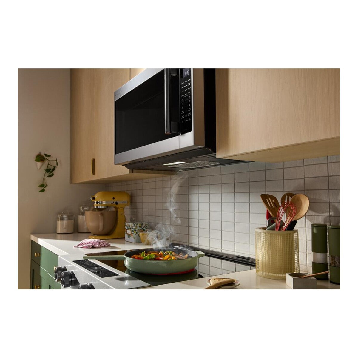2.1 Cu. Ft. Microwave Hood Combination with a Handle