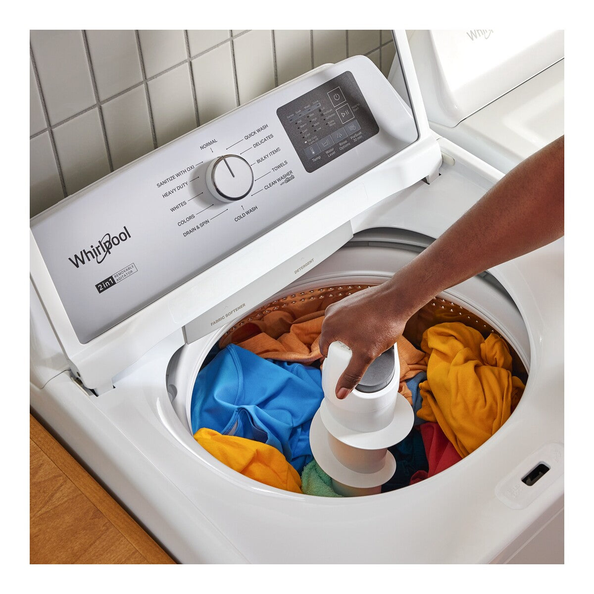 4.2 - 4.3 Cu. Ft. Whirlpool® Top Load Washer with 2-in-1 Removable Agitator