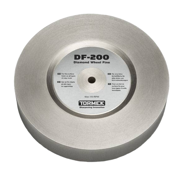 Fine diamond sharpening wheel with metallic finish for precision tool maintenance in home improvement projects