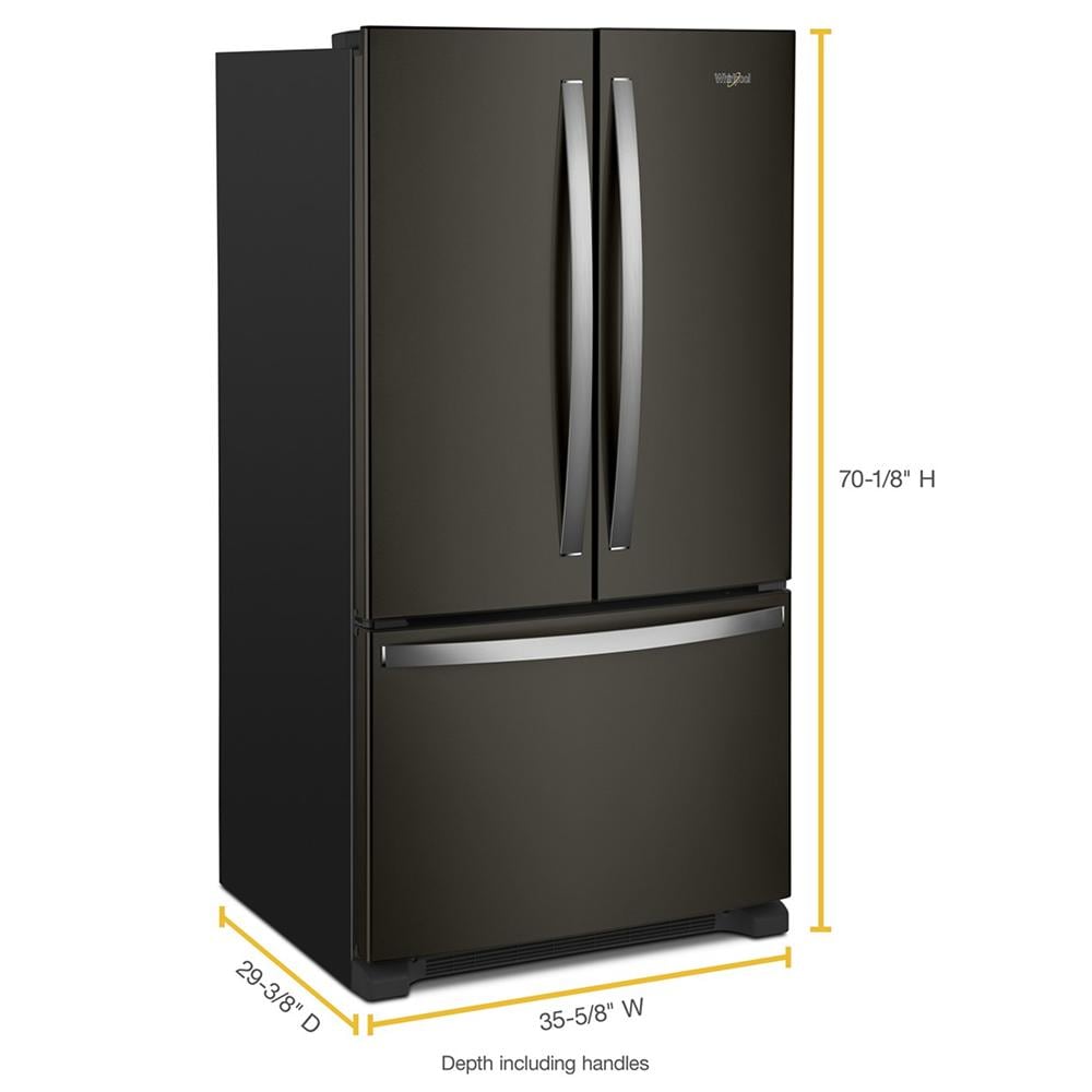 36-Inch Wide Counter-Depth French Door Bottom Mount Refrigerator - 20 cu. ft.