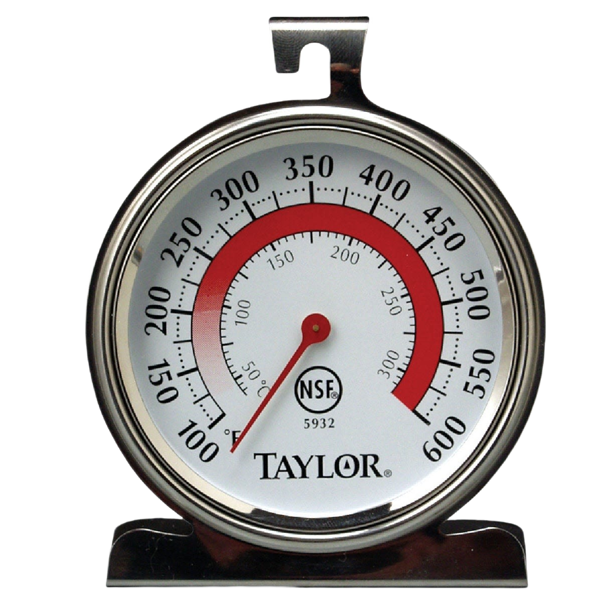 Classic oven kitchen thermometer with large dial and metal stand for accurate temperature readings in kitchenware collections