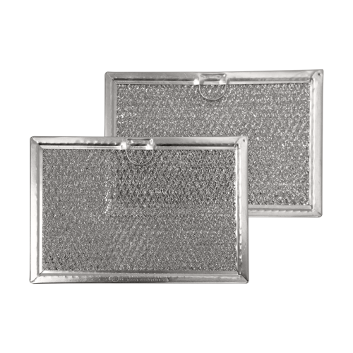 Pair of rectangular metal mesh grease filters for over the range microwave in kitchen and home improvement appliances collection