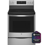GE Profile™ ENERGY STAR® 30" Smart  Free-Standing Electric Convection Fingerprint Resistant Range with No Preheat Air Fry
