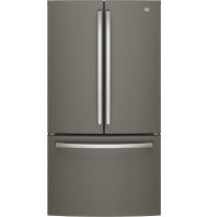 Matte finish 27.0 cu. ft. French door refrigerator with bottom freezer and stainless steel handles from Appliances collection