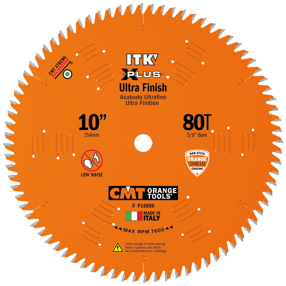 CMT Orange Tools 10" 80T Itk-Xplus® Ultra Finish Saw Blade