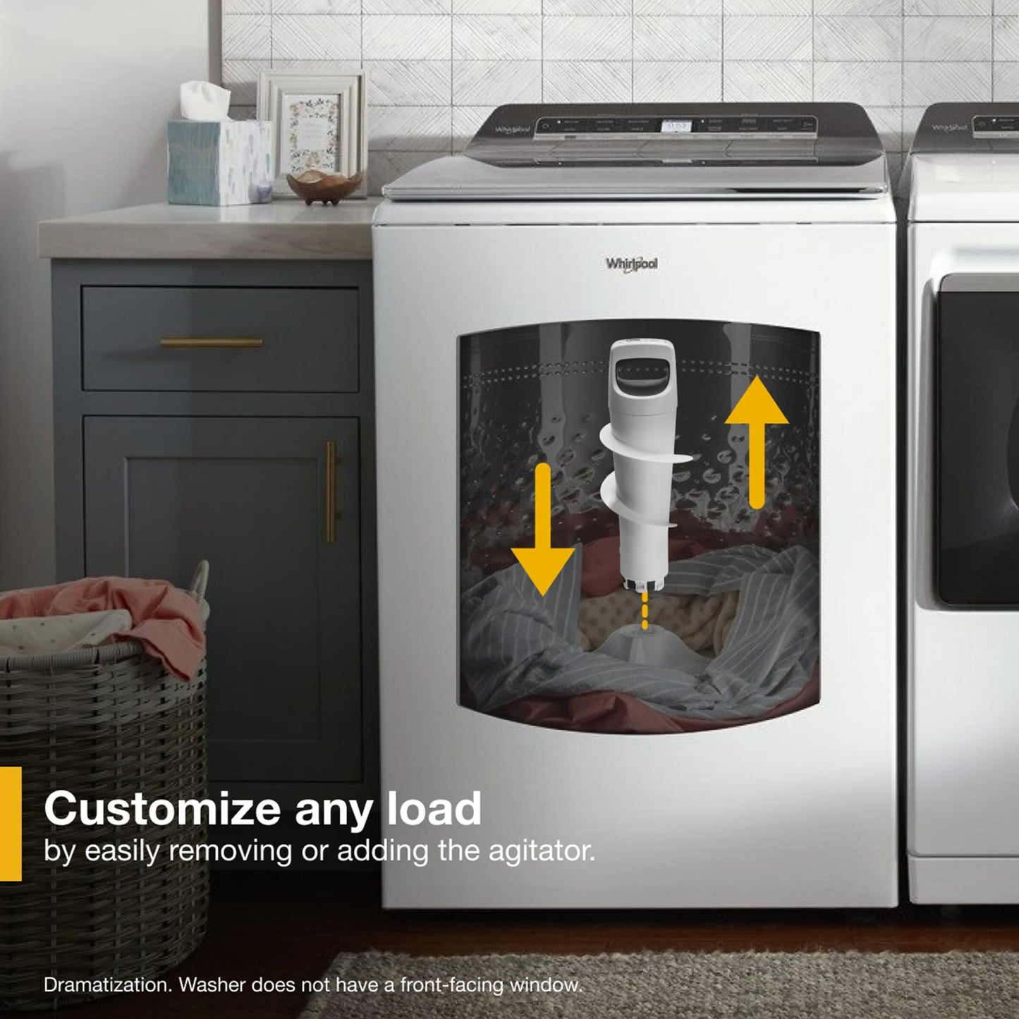 5.2 - 5.3 cu. ft. Top Load Washer with 2 in 1 Removable Agitator