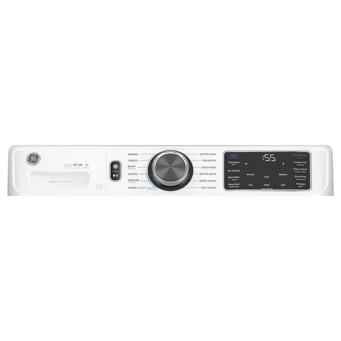 GE® ENERGY STAR® 5.0 cu. ft. Capacity Smart Front Load Steam Washer with SmartDispense™ UltraFresh Vent System with OdorBlock™ and Steam