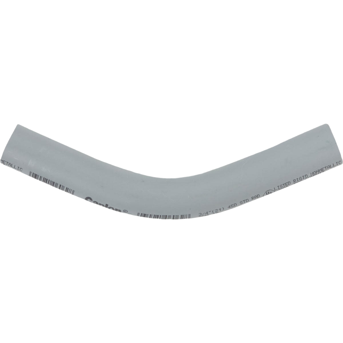 Gray PVC conduit elbow with smooth 45-degree angle for electrical and home improvement projects under $50