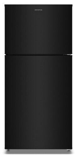 Black top-freezer refrigerator with 19 cu. ft. capacity in kitchen and appliance collections