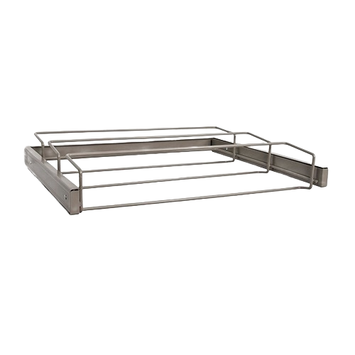Nickel shoe rack drawer organizer with open wire design for closet and dorm storage solutions