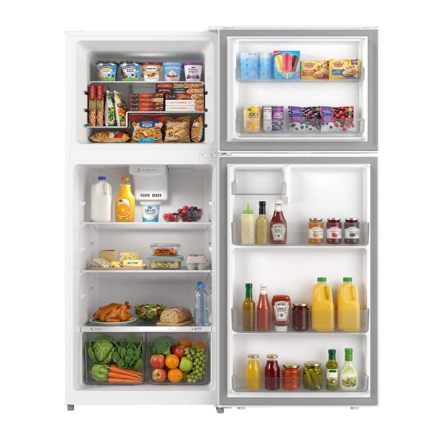 Element Electronics 17.6 cu. ft. Top Freezer Refrigerator, Ice Maker Ready - White, ENERGY STAR (ENR18TFGCW)