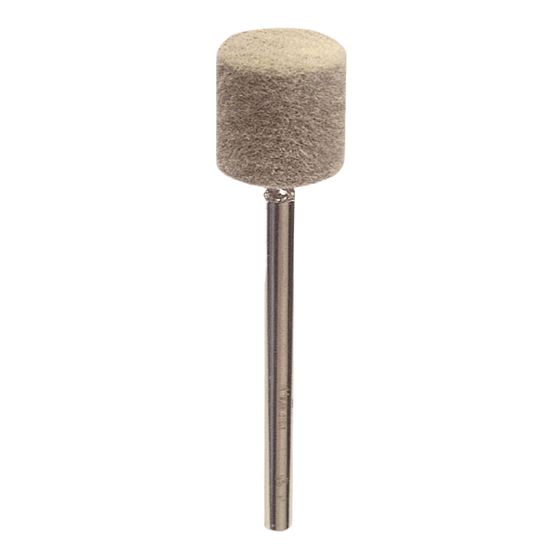 Half-inch felt polishing wheel with metal shank for rotary tool accessories in sanding and finishing collection under $50