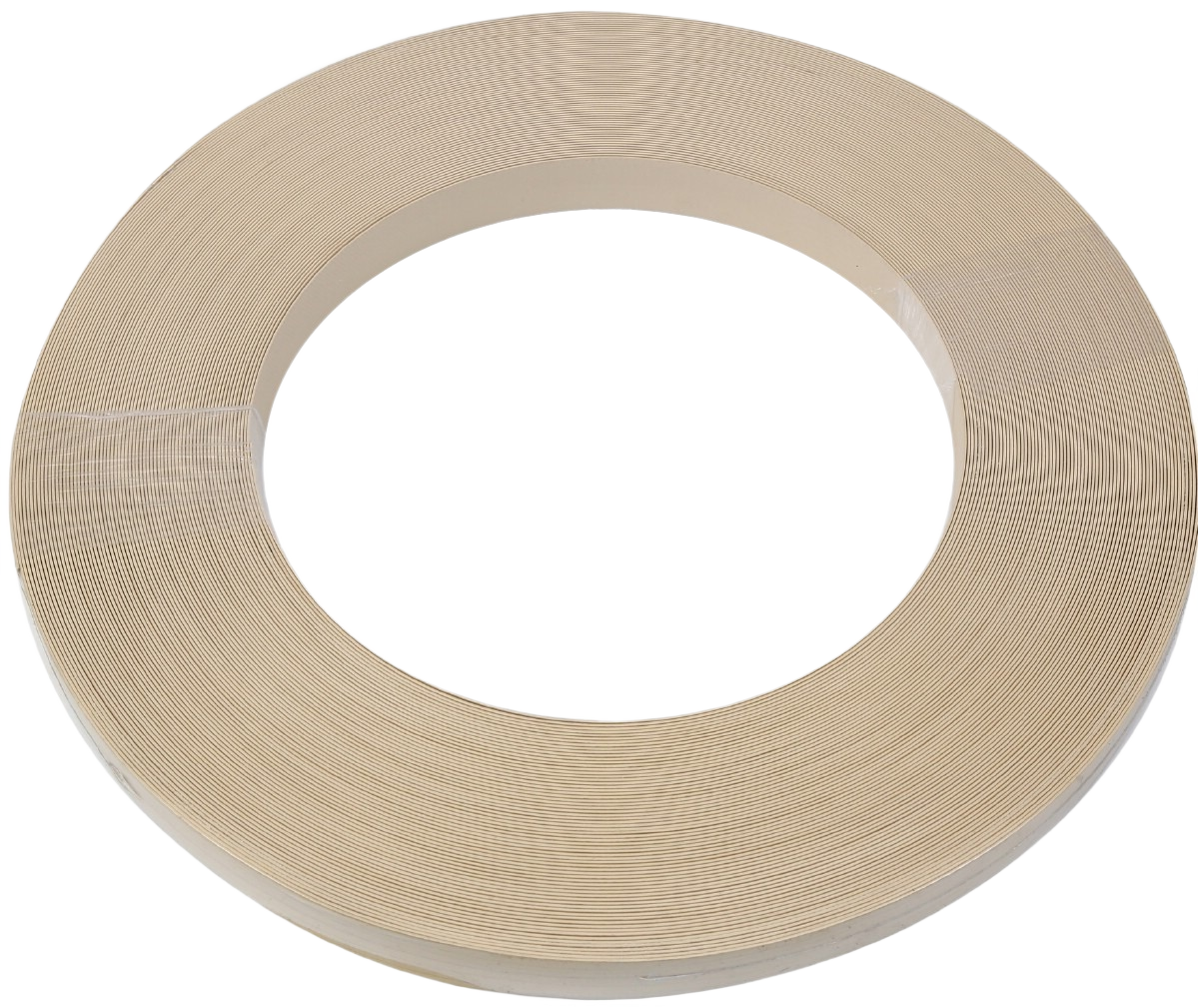 Coiled light maple edge banding tape for home improvement and woodworking projects