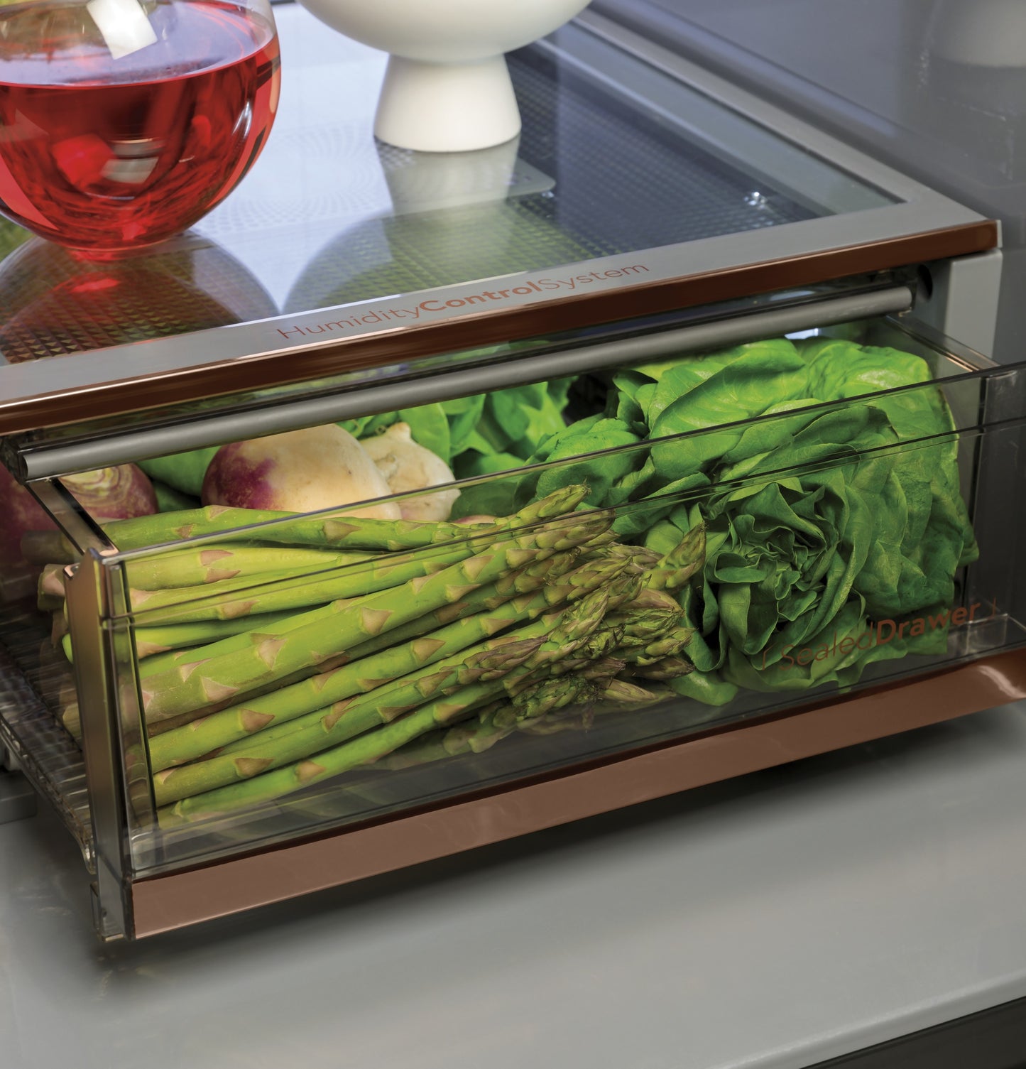 CAFÉ™ ENERGY STAR® 27.8 Cu. Ft. Smart 4-Door French-Door Refrigerator in Platinum Glass