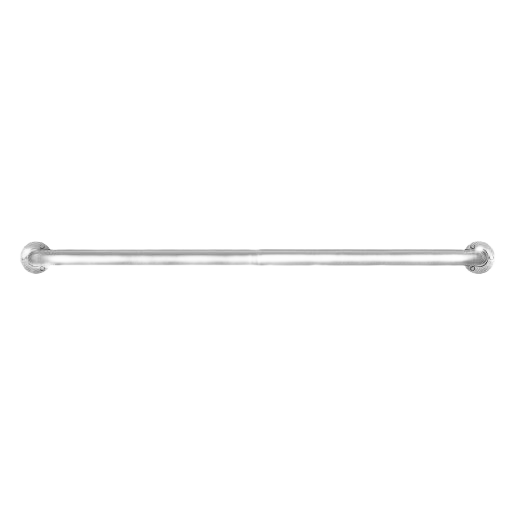 Brushed stainless steel safety grab bar with exposed mounting screws for home improvement support and stability