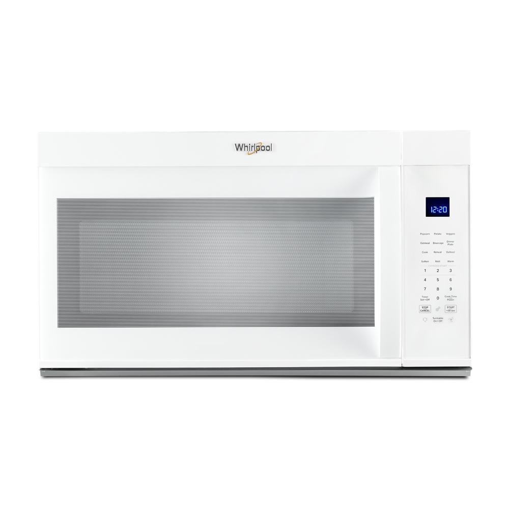 White over the range microwave with digital display, sensor cooking, and touch control panel in Microwaves collection