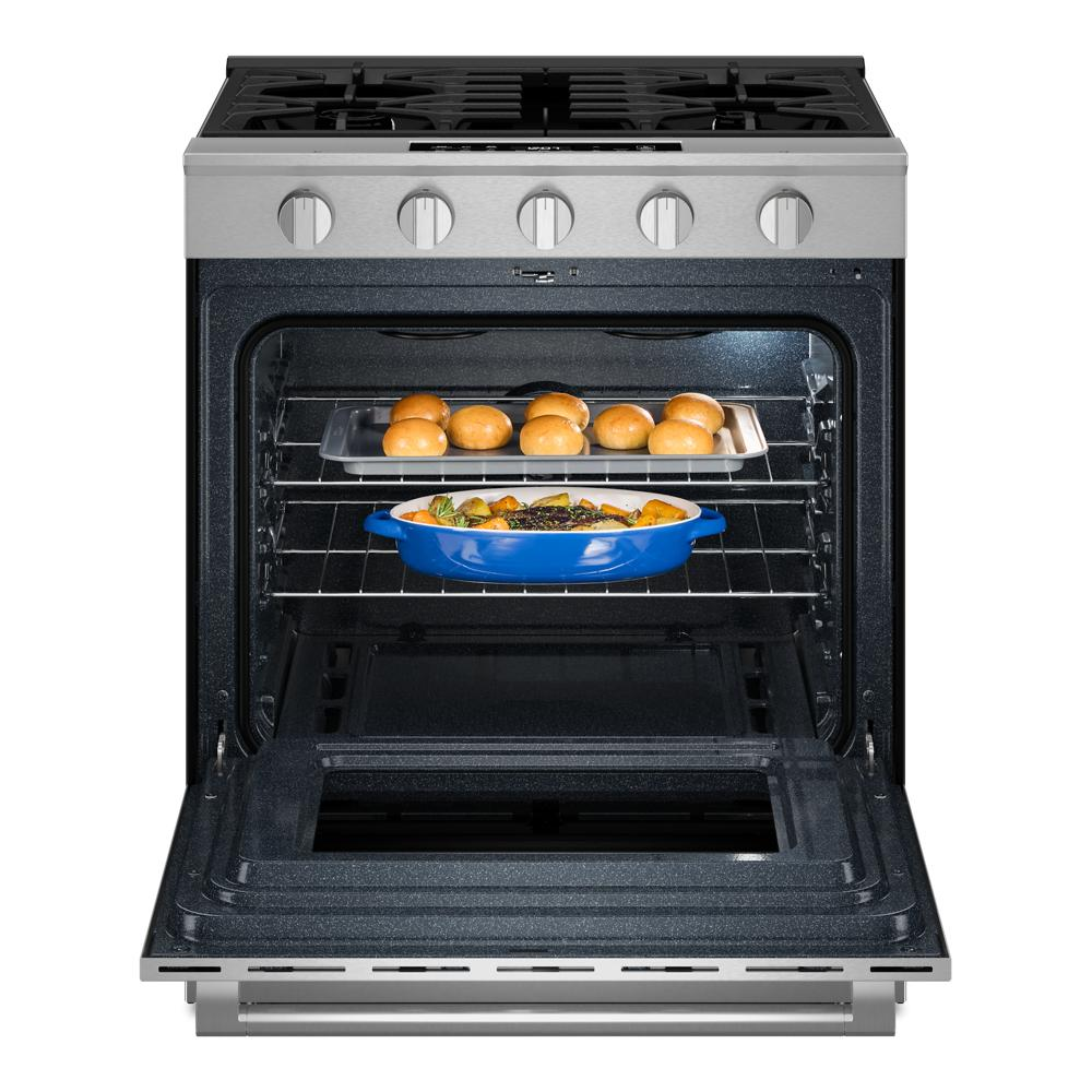 30-Inch Wide Slide-In Gas Range with Grill Mode and No Preheat Air Fry - 5.0 Cu. Ft.