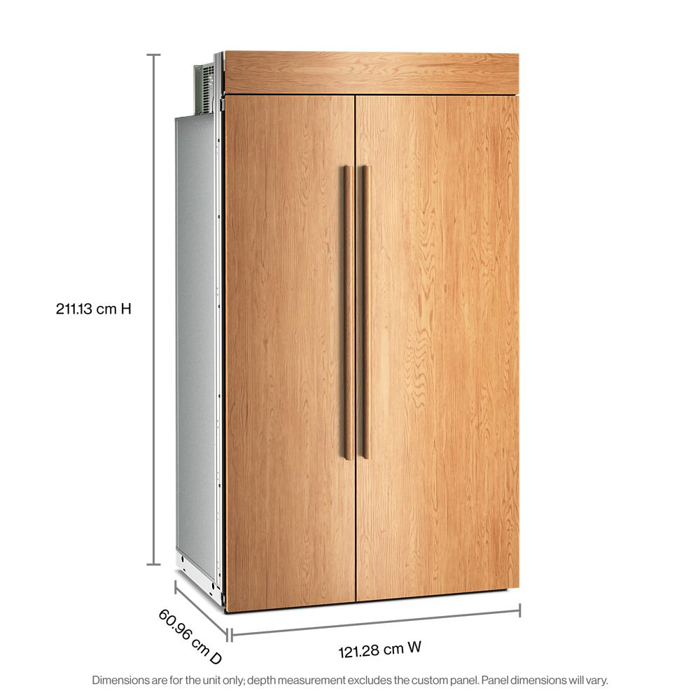 30 Cu. Ft. 48-Inch Built-In Panel-Ready Side-by-Side Refrigerator with Signature Platinum Interior
