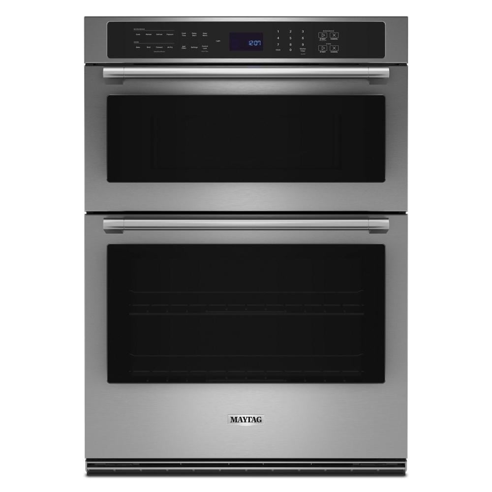 Stainless steel 30-inch wall oven microwave combo with digital control panel from Kitchen & Kitchenware collection at Hartville Hardware