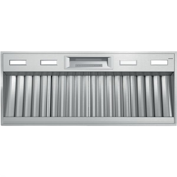 Stainless steel insert range hood with ventilation filters and digital control panel from Range Hoods collection