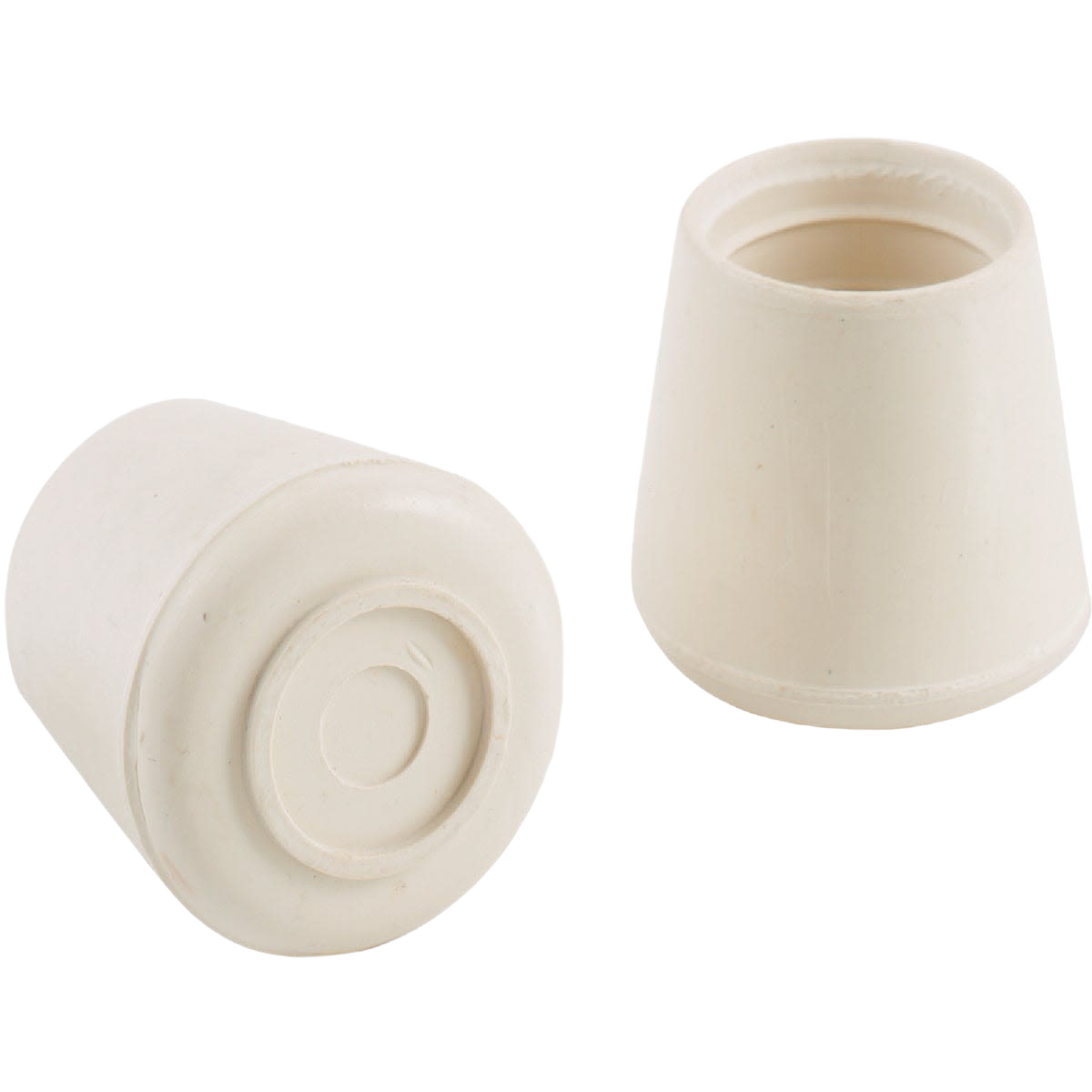 Off white rubber furniture leg protectors in tapered shape for hard surface floor protection under $50 hardware accessory