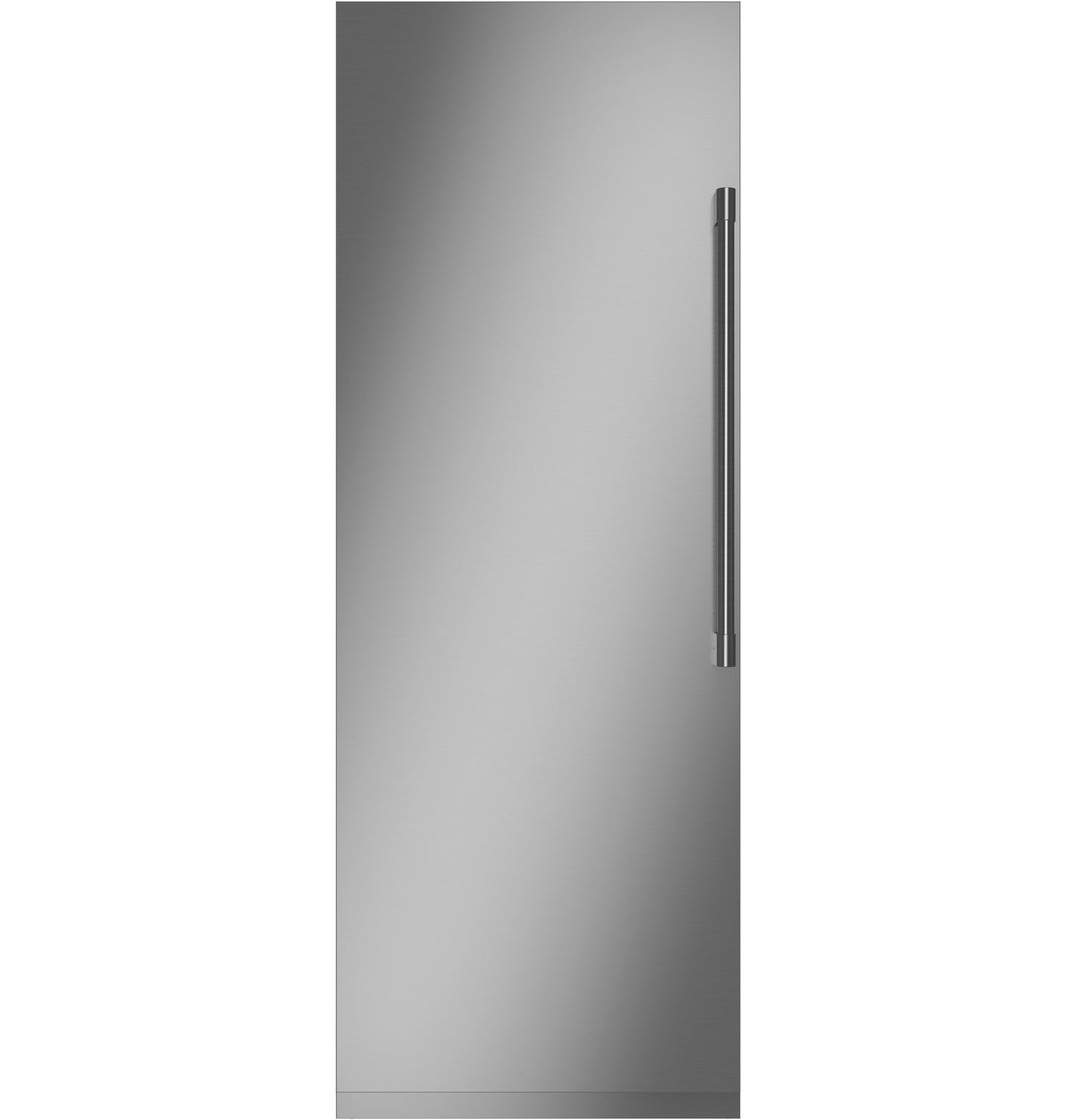Sleek stainless steel integrated column freezer with vertical handle in refrigerators and kitchen appliances collection