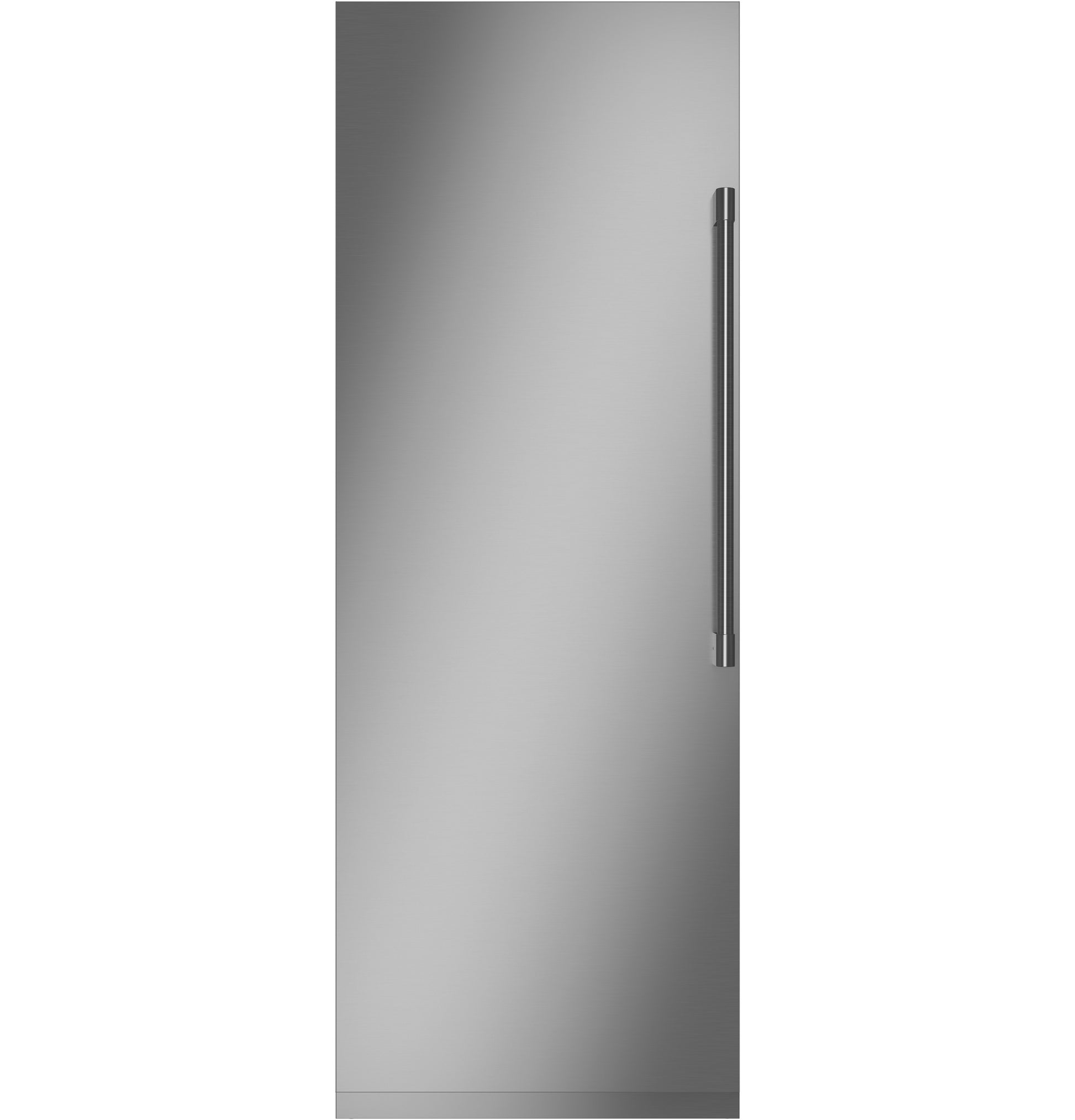 Sleek stainless steel integrated column freezer with vertical handle in refrigerators and kitchen appliances collection