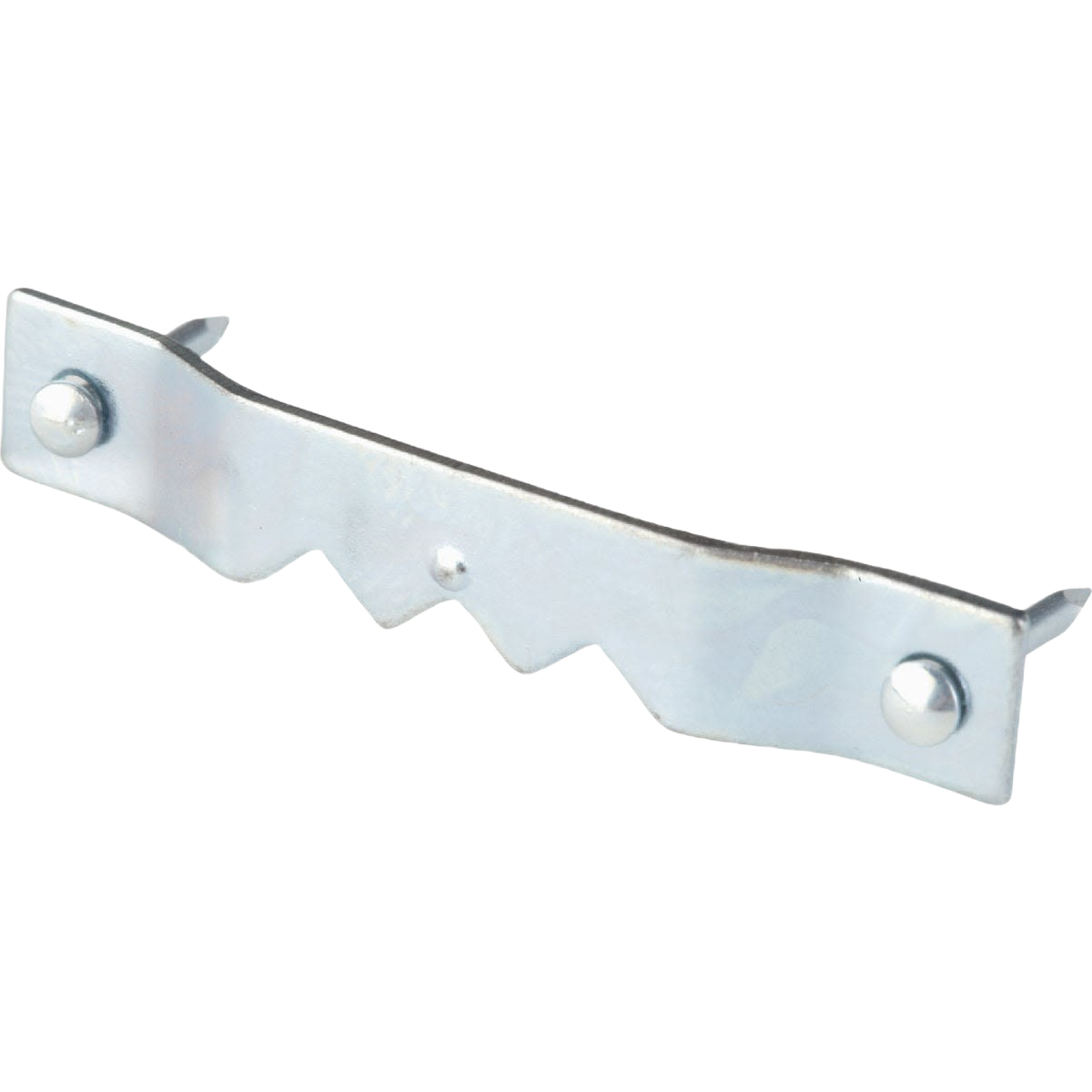 Galvanized steel sawtooth hanger with self-leveling design for secure mounting in home improvement projects