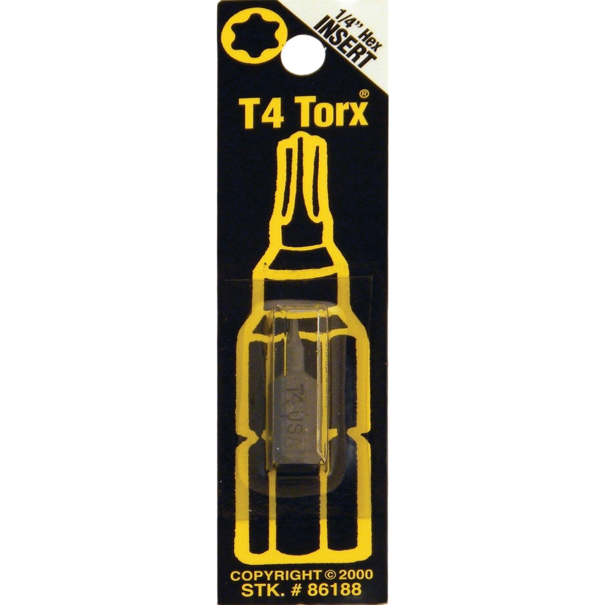 T4 Torx security bit insert made of durable S2 steel for tool accessories and home improvement tasks under $50