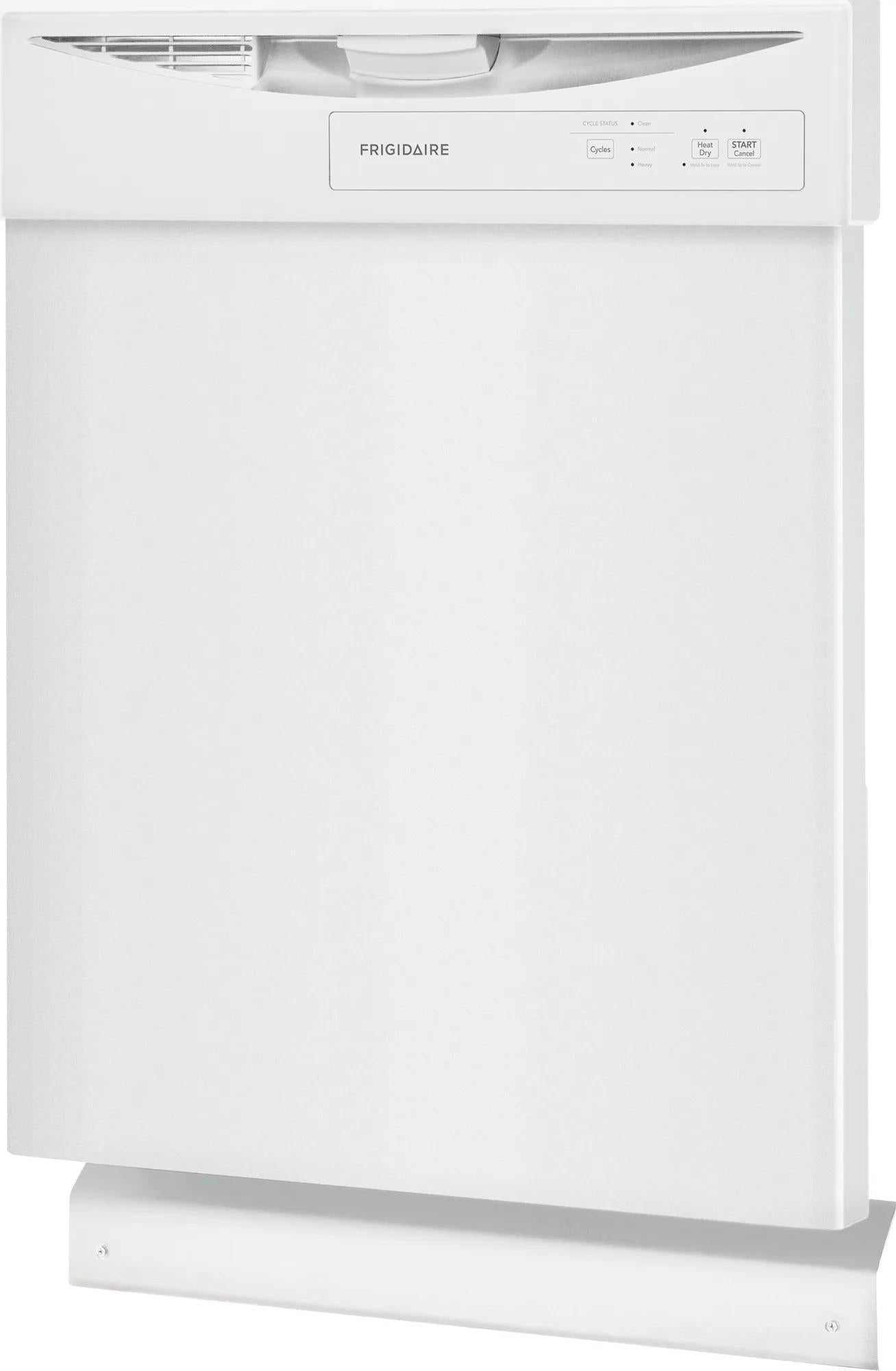 White built-in dishwasher with top control panel and energy-saving no heat dry option in Kitchen & Kitchenware collections