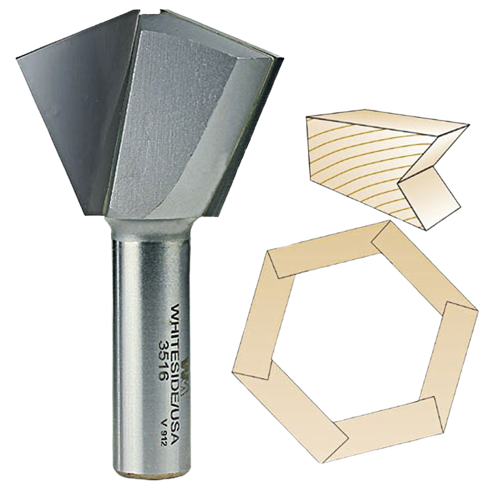 Multi-sided router bit with 16 edges for precise woodworking joints in tool accessories and power tool applications