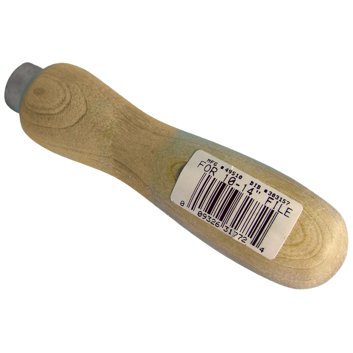 Wooden short ferrule file handle designed for comfortable grip in home improvement tool applications