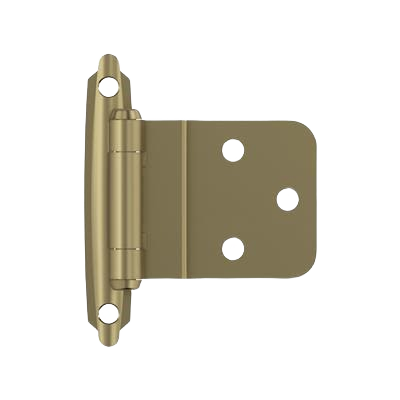 Golden champagne inset self-closing face mount cabinet hinge for home improvement and furniture hardware projects