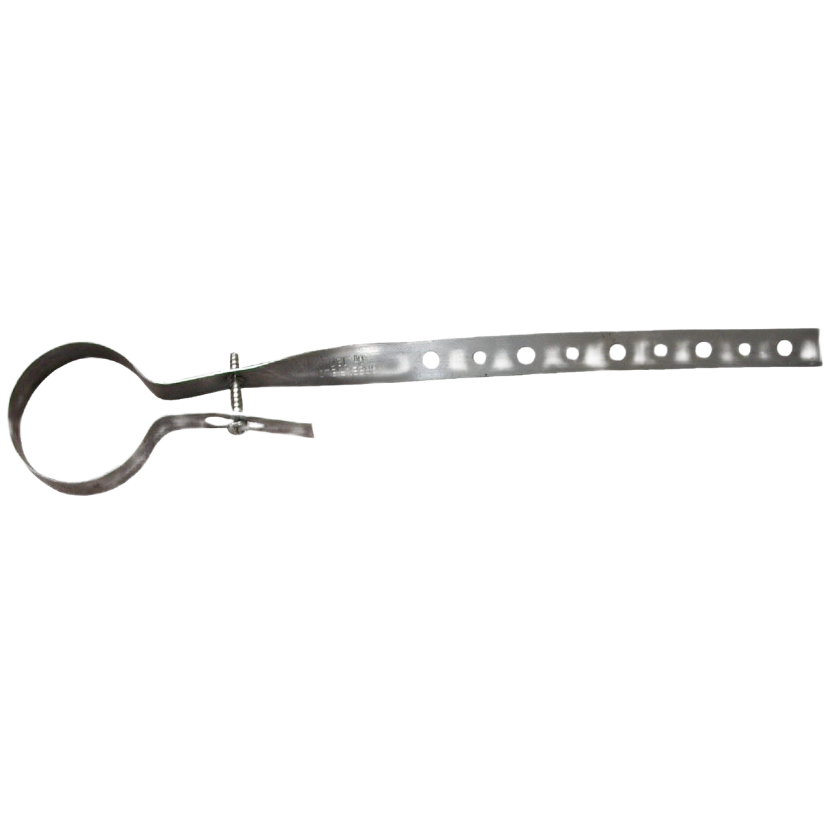 Galvanized steel pipe hanger with adjustable clamp and perforated strap for plumbing and home improvement tools under $50 collections