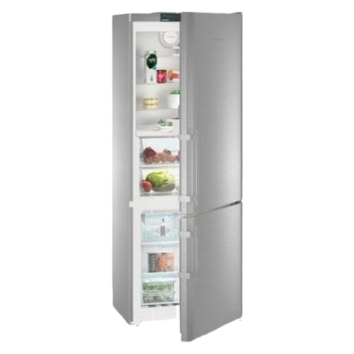 30-inch stainless steel fridge-freezer with bottom freezer, BioFresh compartments, and NoFrost technology in appliances collection