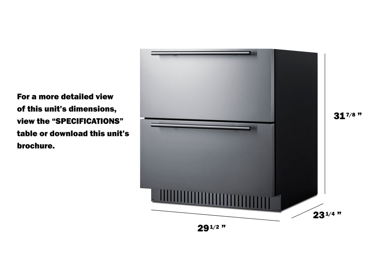 30" Wide 2-Drawer All-Refrigerator, ADA Compliant