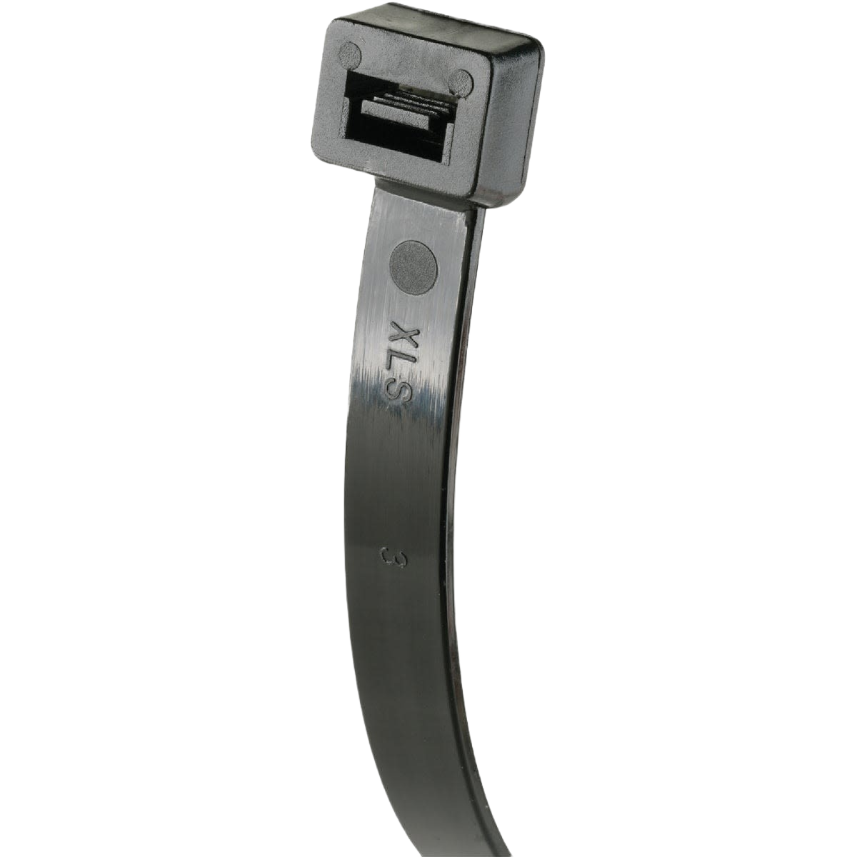 Black ultra violet heavy-duty cable tie designed for secure wire management in electrical and home improvement tools collections