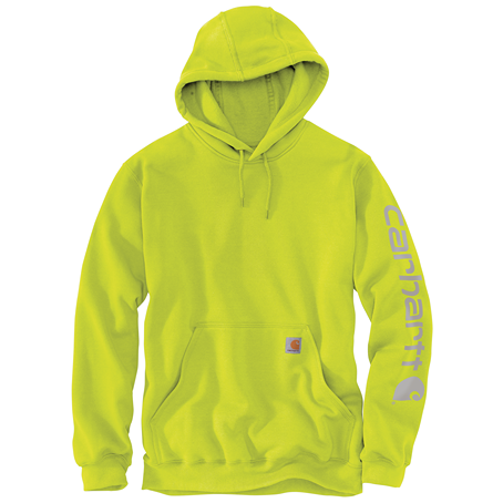 Carhartt Men's Loose Fit Midweight Logo Sleeve Graphic Hoodie