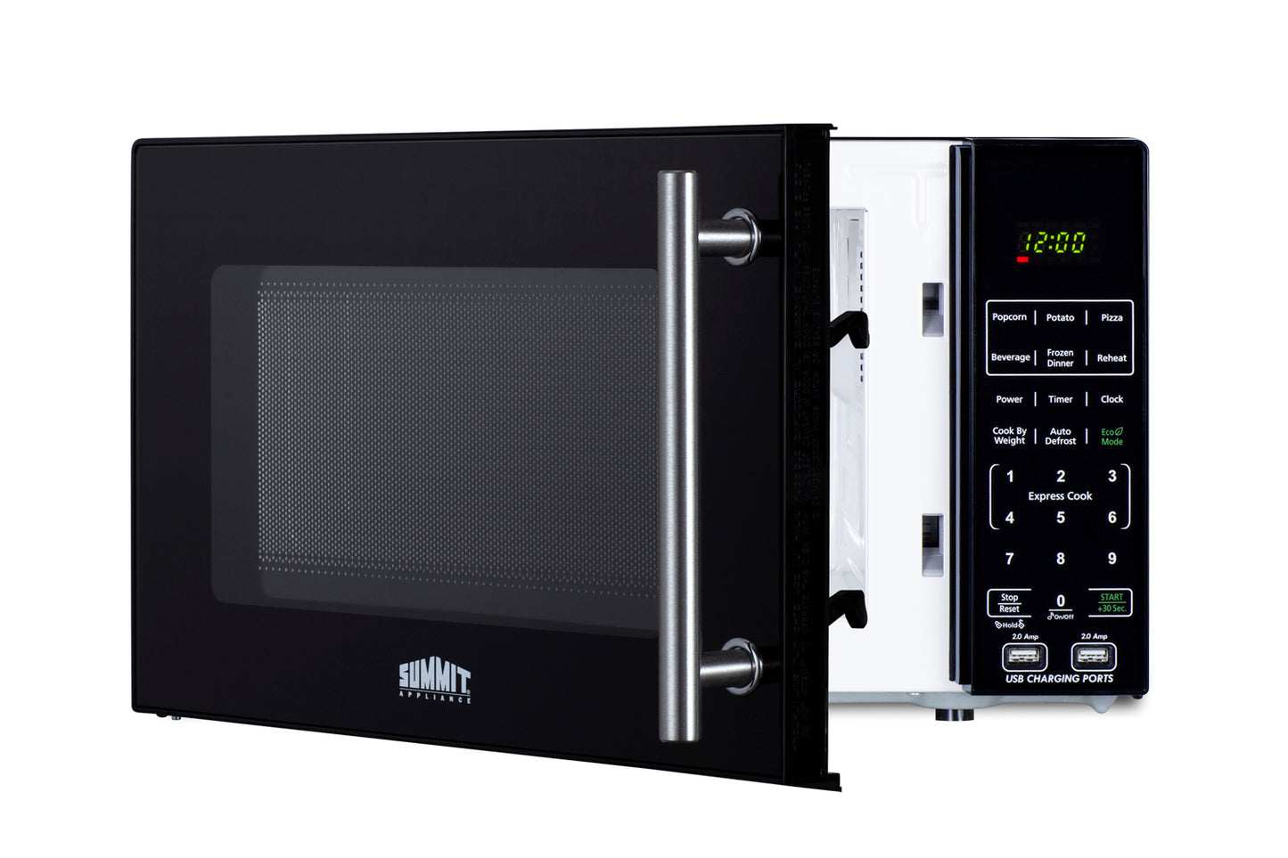Compact Microwave with USB Ports and Allocator