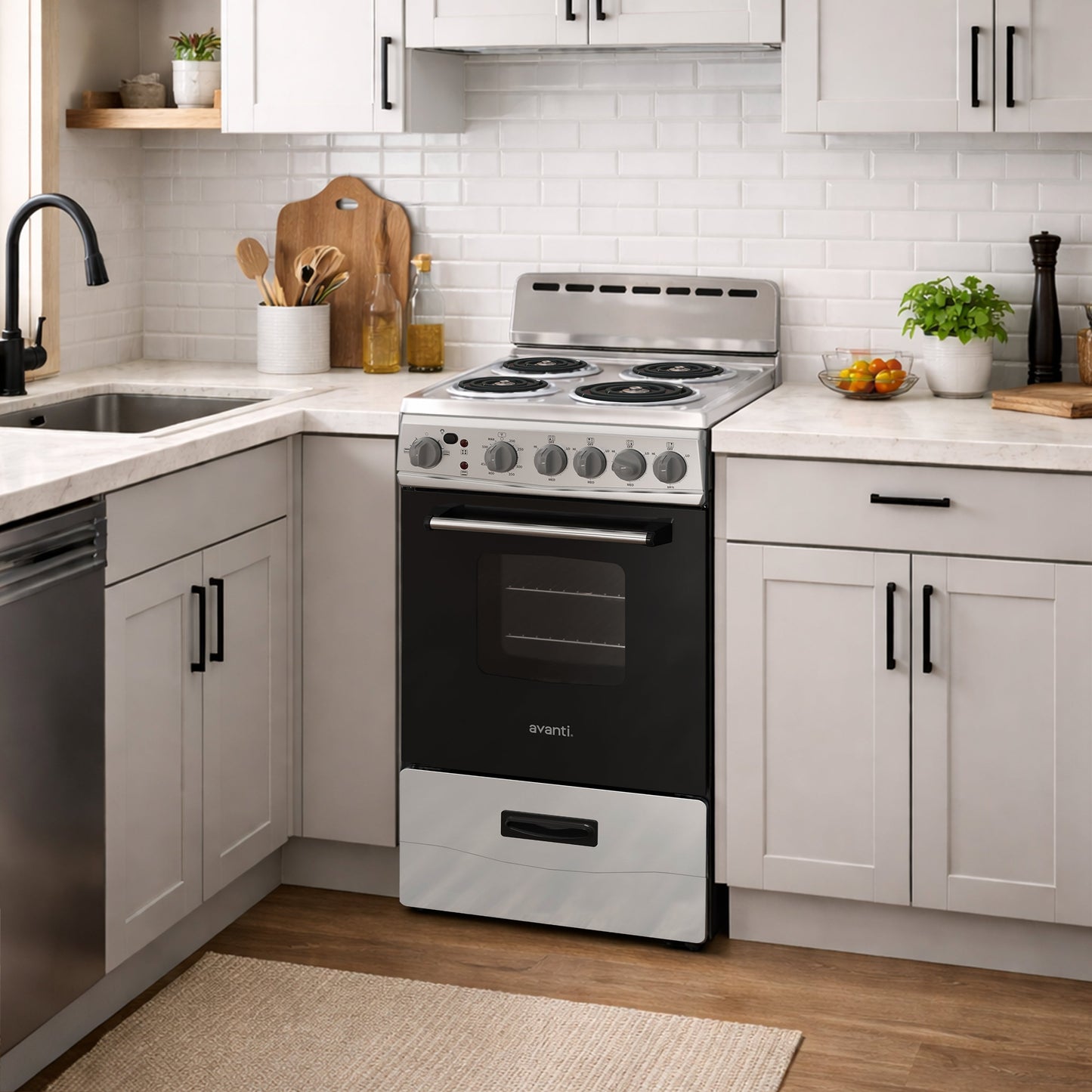 Avanti 20" Electric Range Oven with Framed Glass Door - White