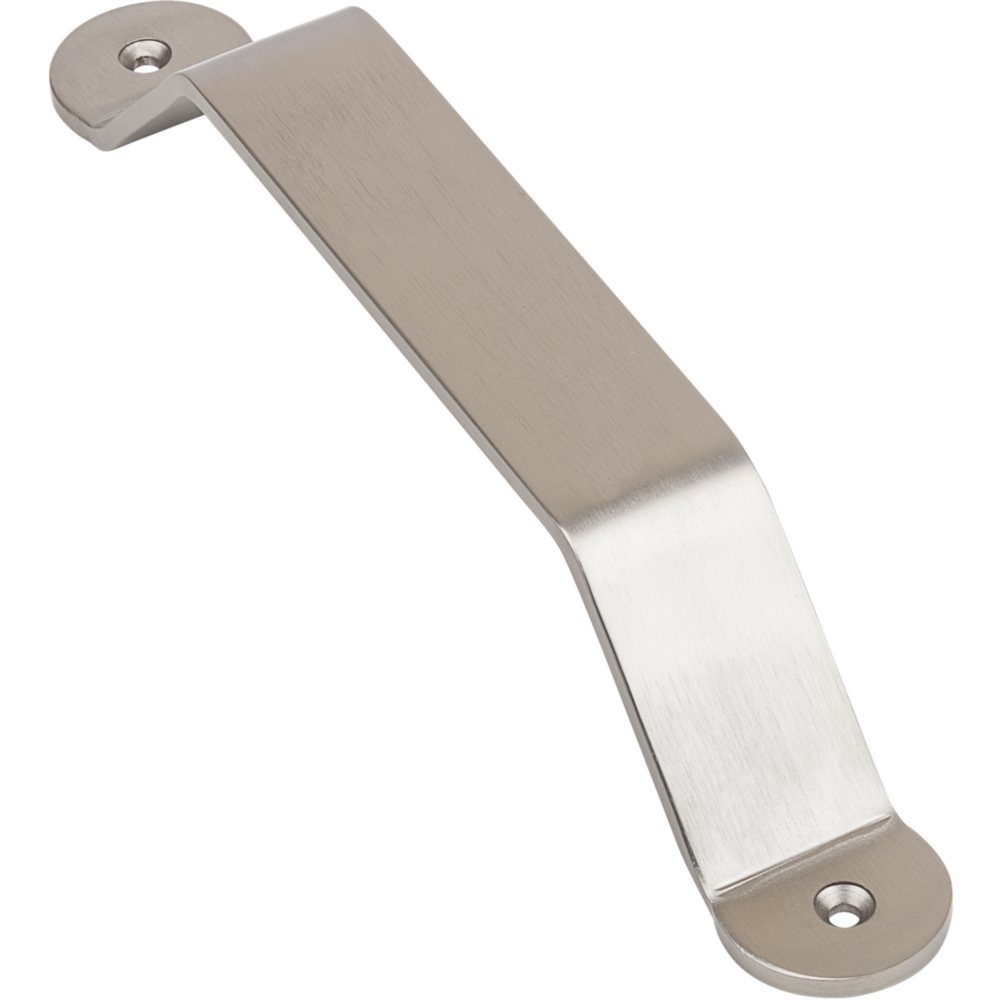 Satin nickel barn door pull with mounting holes for wood doors in barn door hardware and home improvement tools under $50 collection
