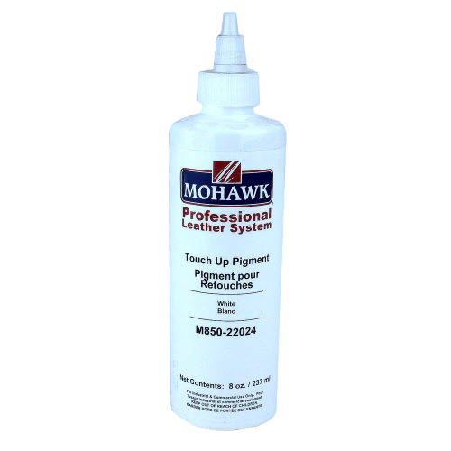 White leather touch-up pigment bottle for professional repair in stains, sealers, and finishing supplies category