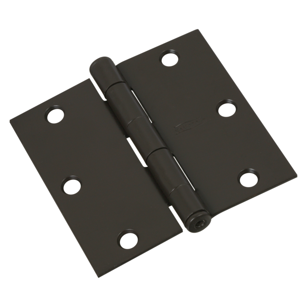 3-inch oil rubbed bronze square door hinge with six mounting holes for home improvement and hardware under $50