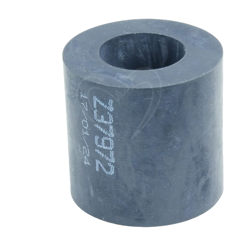Cylindrical plain bushing in dark durable material for automotive and mechanic tools from John Deere parts collection