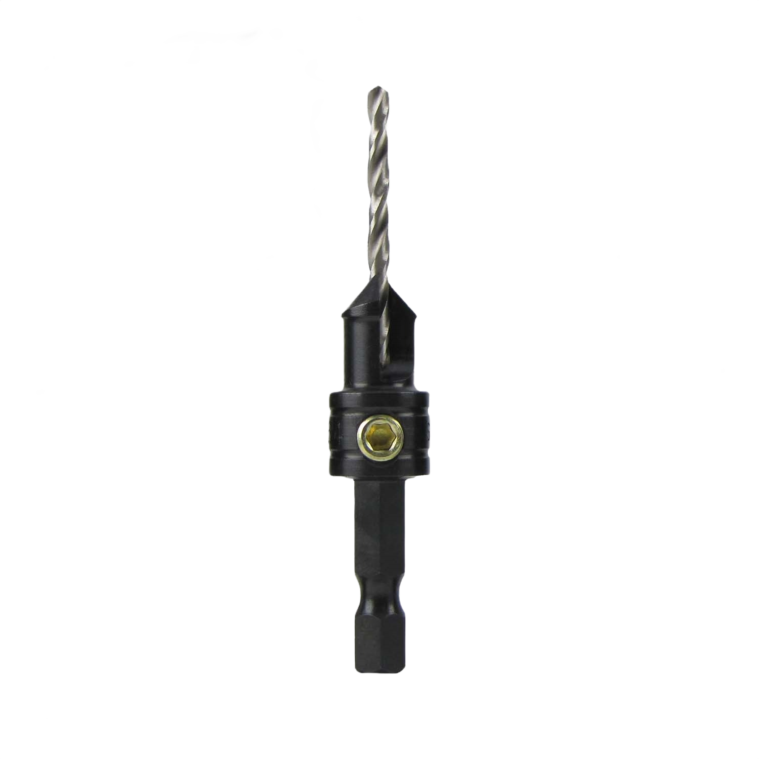 7/64 inch countersink and drill bit combo with adjustable depth stop for precise pilot hole and screw seating in tool accessories