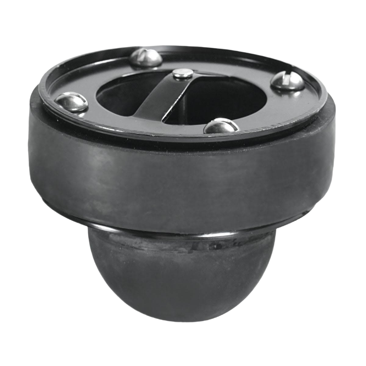 Black plastic float valve gasket designed for plumbing applications in faucets and valve collections under $50 range