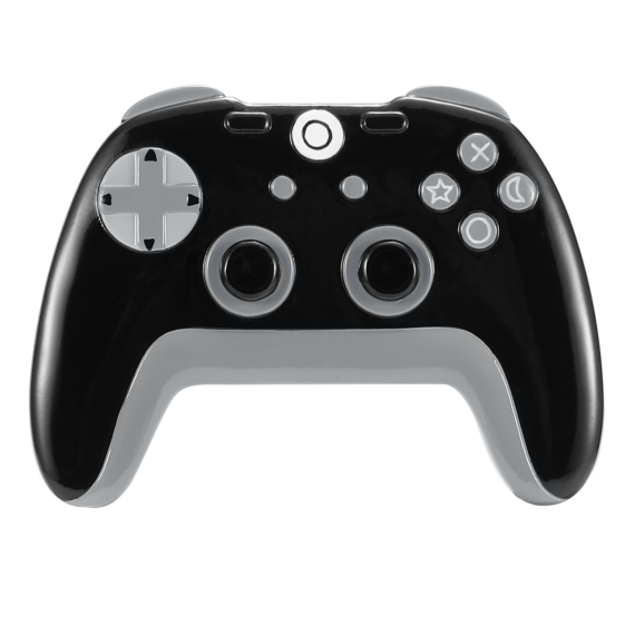 Black personalized game controller ornament with detailed buttons for Christmas Ornaments and Tree Decorations collection
